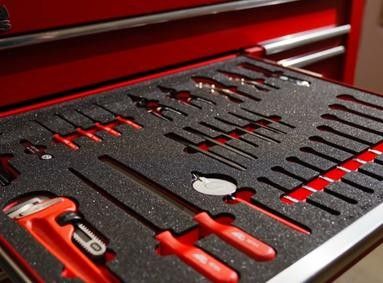 Custom Foam Tool Kits 10.75 x 18.125 Black / Red