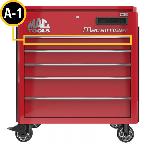 Macsimizer® 6-Drawer Utility Cart Drawer A-1